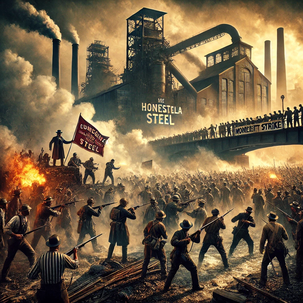 Few events in American labor history carry the weight and lasting impact of the Homestead Strike of 1892. A brutal clash between steelworkers and industrialists, this strike was more than just a labor dispute—it was a battle over power, wages, and the future of organized labor in the United States. Taking place at Andrew Carnegie’s Homestead Steel Works, the strike pitted thousands of workers against Carnegie’s ruthless business partner, Henry Clay Frick, resulting in bloodshed, a national spectacle, and a turning point in American labor relations.