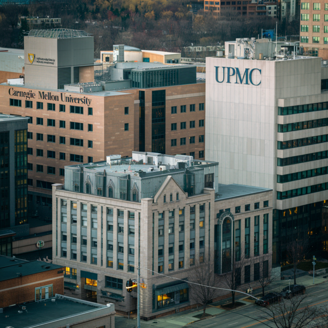 oakland A photo of the Oakland neighborhood in Pittsburgh.