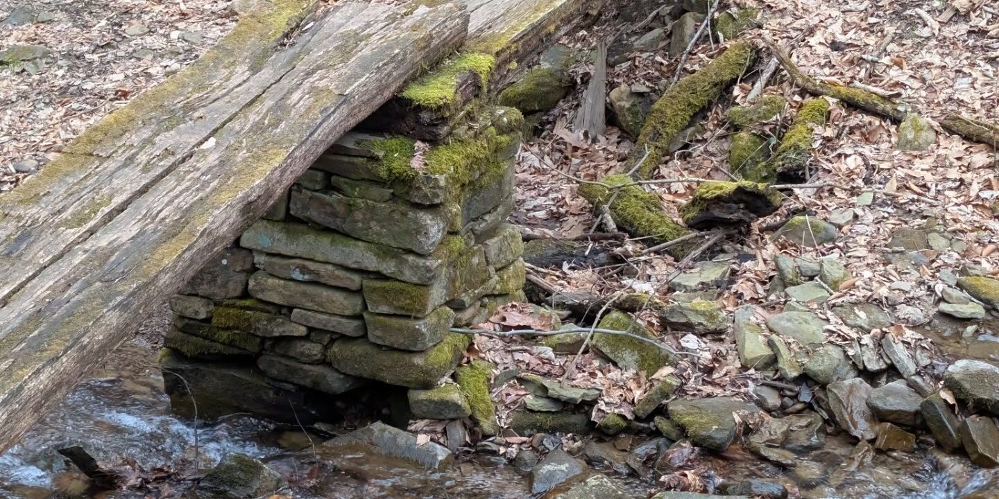 An image of a wooden bridge on the Laurel Highlands Hiking Trail.